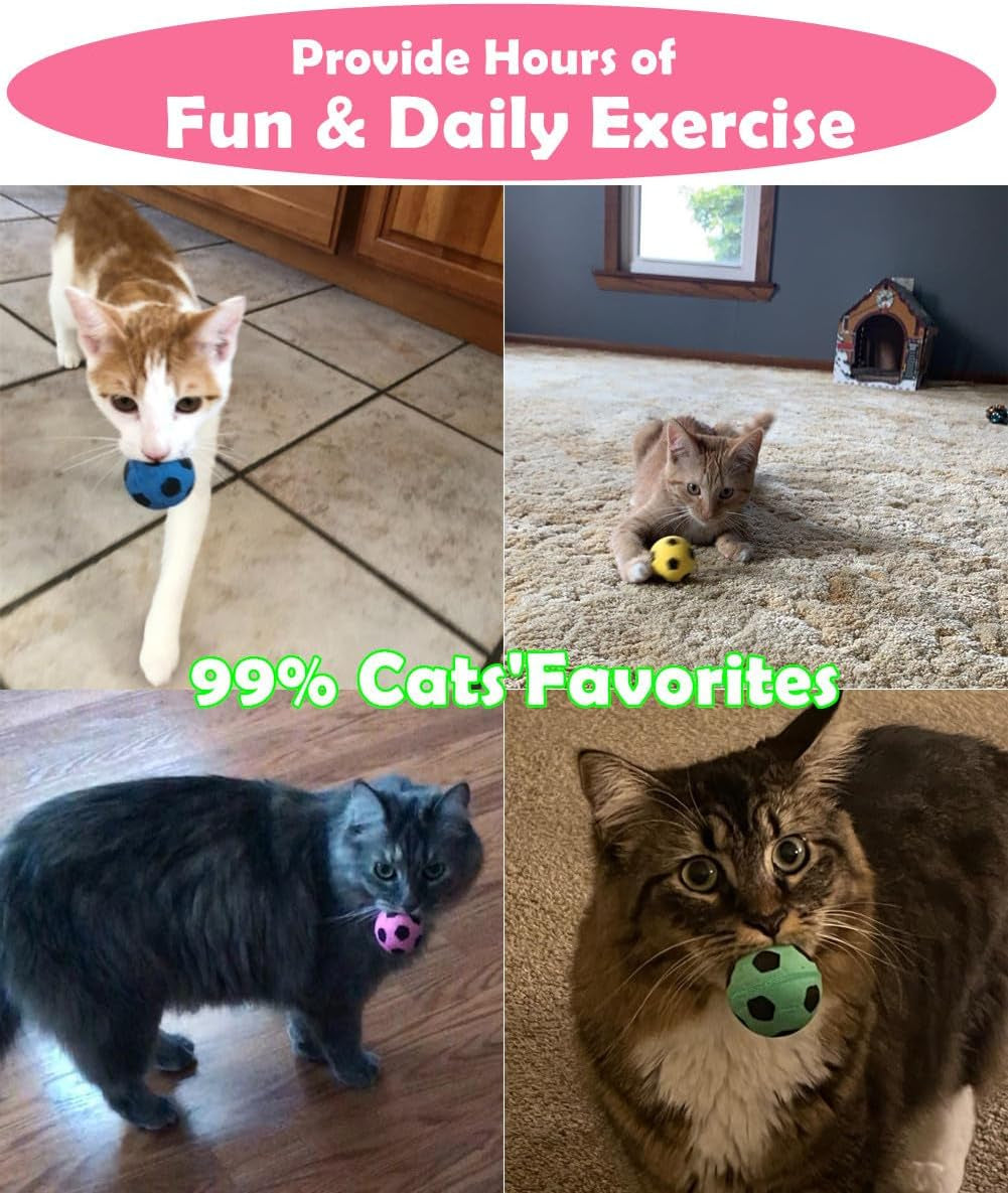 Professional Foam Soccer Balls for Cats - Set of 12