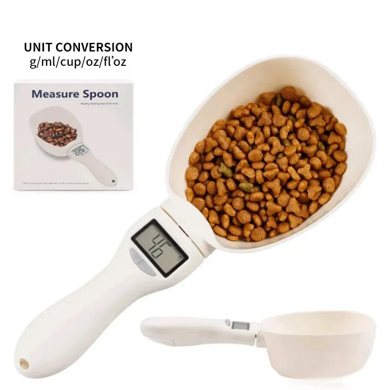 Pet Food Measuring Spoon Scale  – Digital Kitchen Spoon for Accurate Pet Food Portions, Ideal for Cats and Dogs