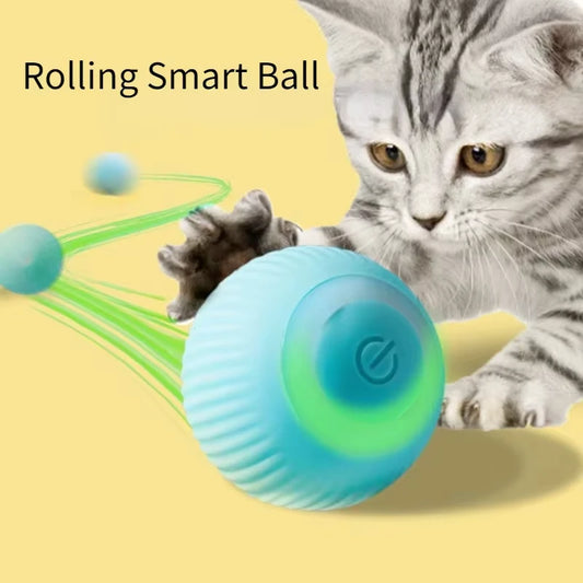 Pet Interactive Smart Ball – Automatic Rolling Magic Ball for Cats and Dogs, Self-Moving Electronic Toy for Indoor Play and Training