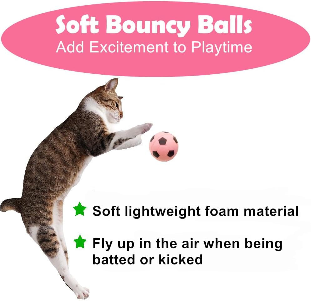 Professional Foam Soccer Balls for Cats - Set of 12